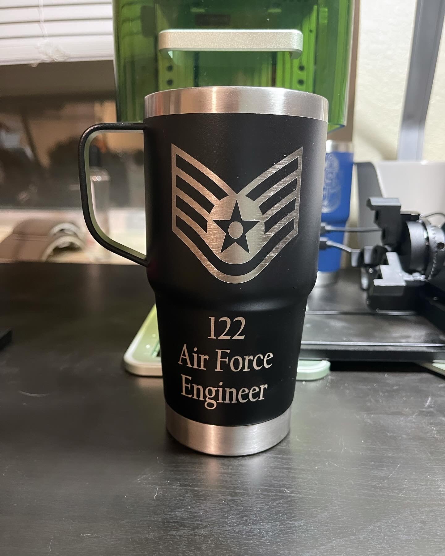 20 oz Tumbler with handle Military