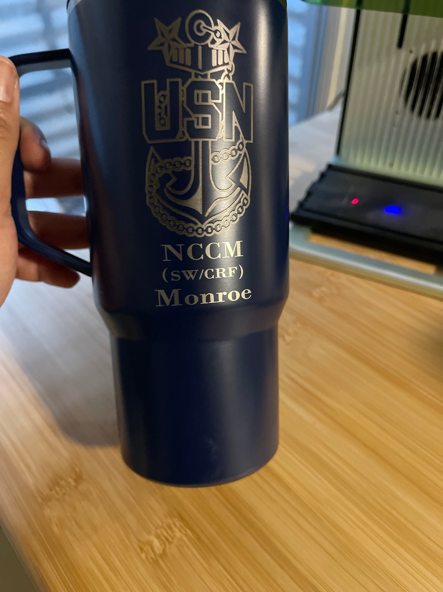 20 oz Tumbler with handle Military